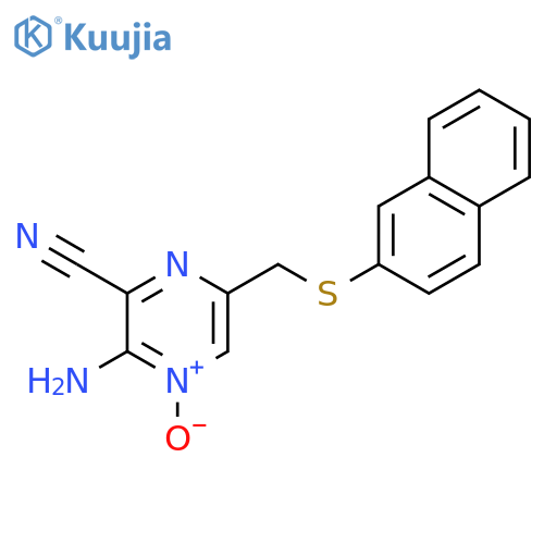PYRAZINECARBONITRILE, 3-AMINO-6-[(2-NAPHTHALENYLTHIO)METHYL]-, 4-OXIDE structure