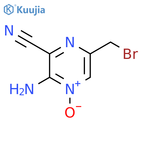 Pyrazinecarbonitrile, 3-amino-6-(bromomethyl)-, 4-oxide structure