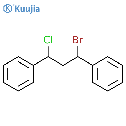 Benzene, 1,1'-(1-bromo-3-chloro-1,3-propanediyl)bis- structure