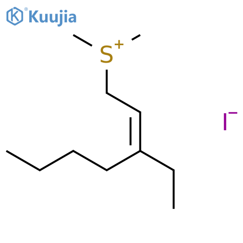 Sulfonium, (3-ethyl-2-heptenyl)dimethyl-, iodide structure