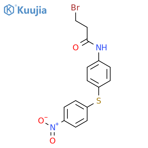 Propanamide, 3-bromo-N-[4-[(4-nitrophenyl)thio]phenyl]- structure