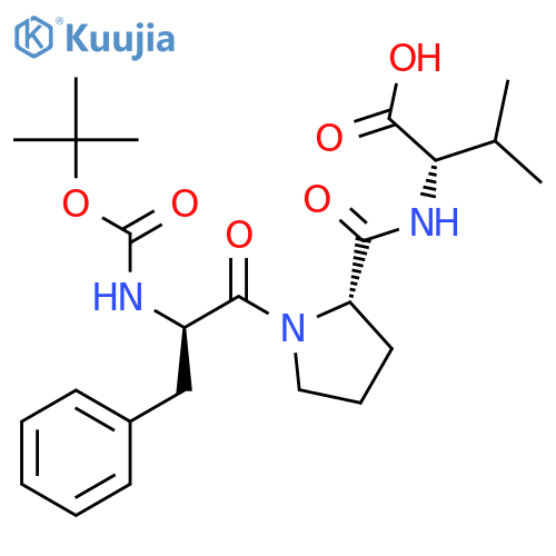 L-Valine, N-[1-[N-[(1,1-dimethylethoxy)carbonyl]-D-phenylalanyl]-L-prolyl]- structure