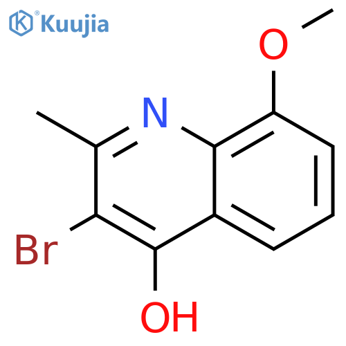 4-Quinolinol, 3-bromo-8-methoxy-2-methyl- structure