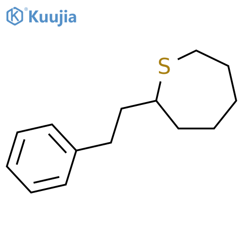 Thiepane, 2-(2-phenylethyl)- structure