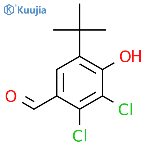 BENZALDEHYDE, 2,3-DICHLORO-5-(1,1-DIMETHYLETHYL)-4-HYDROXY- structure
