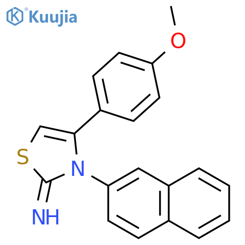 2(3H)-Thiazolimine, 4-(4-methoxyphenyl)-3-(2-naphthalenyl)- structure