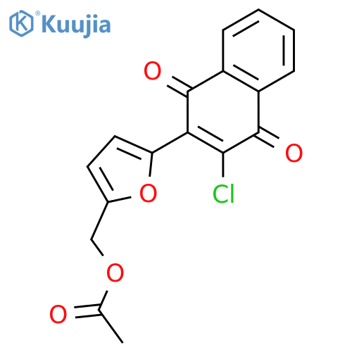 1,4-Naphthalenedione, 2-[5-[(acetyloxy)methyl]-2-furanyl]-3-chloro- structure