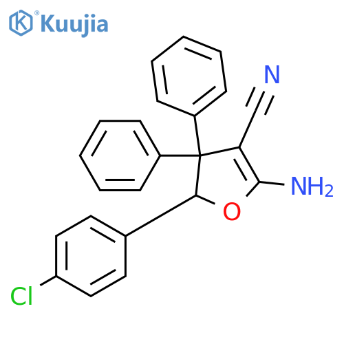 3-Furancarbonitrile,2-amino-5-(4-chlorophenyl)-4,5-dihydro-4,4-diphenyl- structure
