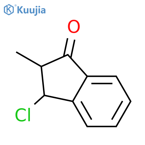 1H-INDEN-1-ONE, 3-CHLORO-2,3-DIHYDRO-2-METHYL- structure