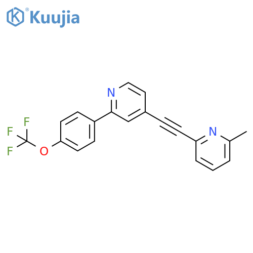 Pyridine, 4-[(6-methyl-2-pyridinyl)ethynyl]-2-[4-(trifluoromethoxy)phenyl]- structure
