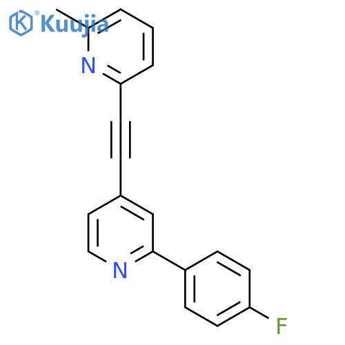 Pyridine, 2-(4-fluorophenyl)-4-[(6-methyl-2-pyridinyl)ethynyl]- structure
