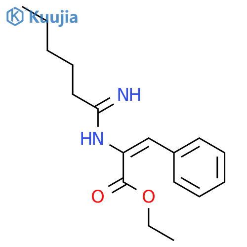 2-Propenoic acid, 2-[(pentylcarbonimidoyl)amino]-3-phenyl-, ethyl ester structure