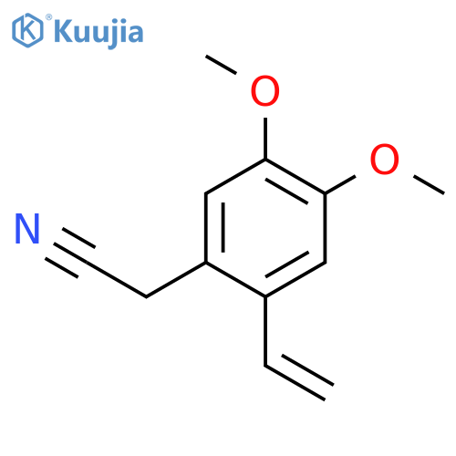 BENZENEACETONITRILE, 2-ETHENYL-4,5-DIMETHOXY- structure