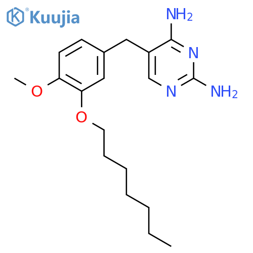 2,4-Pyrimidinediamine, 5-[[3-(heptyloxy)-4-methoxyphenyl]methyl]- structure