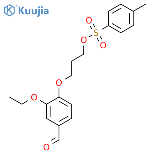 Benzaldehyde, 3-ethoxy-4-[3-[[(4-methylphenyl)sulfonyl]oxy]propoxy]- structure