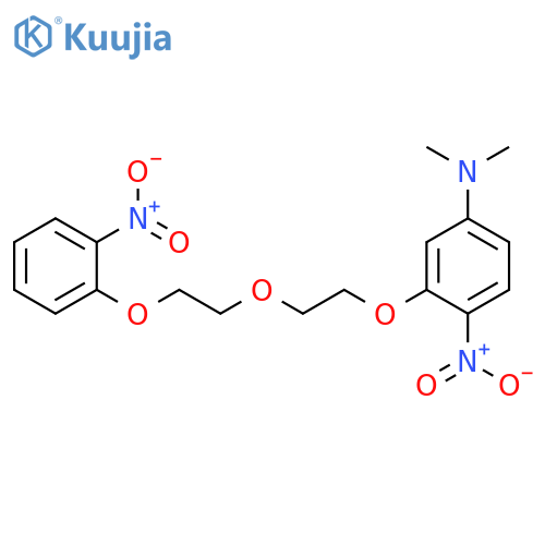 Benzenamine,N,N-dimethyl-4-nitro-3-[2-[2-(2-nitrophenoxy)ethoxy]ethoxy]- structure