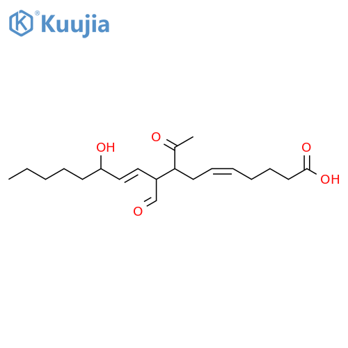 5,10-Heptadecadienoic acid, 8-acetyl-9-formyl-12-hydroxy-, (5Z,10E)- structure