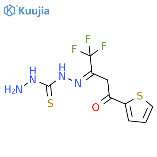 Carbonothioic dihydrazide,[3-oxo-3-(2-thienyl)-1-(trifluoromethyl)propylidene]- structure