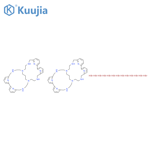 1,4,17,20,23,36,42,43,44,45-DECAAZAHEXACYCLO[18.18.3.16,10.111,15.125,29.130,34]PENTATETRACONTA-6,8,10(45),11,13,15(44),25,27,29(43),30,32,34(42)-DODECAENE, HYDROBROMIDE (2:13) structure