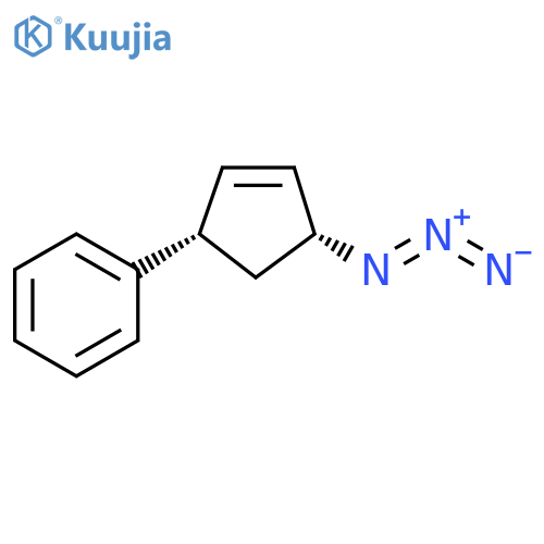 Benzene, [(1R,4S)-4-azido-2-cyclopenten-1-yl]-, rel- structure