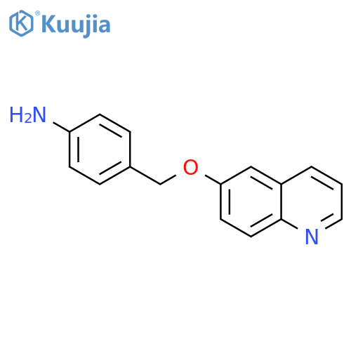 Benzenamine, 4-[(6-quinolinyloxy)methyl]- structure