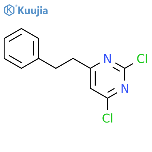 Pyrimidine, 2,4-dichloro-6-(2-phenylethyl)- structure