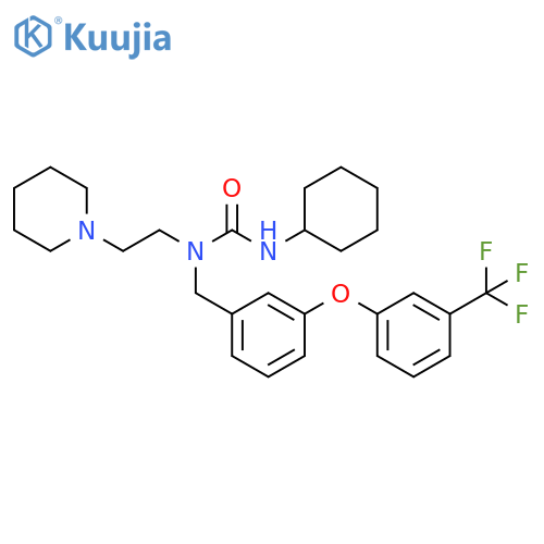 Urea,N'-cyclohexyl-N-[2-(1-piperidinyl)ethyl]-N-[[3-[3-(trifluoromethyl)phenoxy]phenyl]methyl]- structure