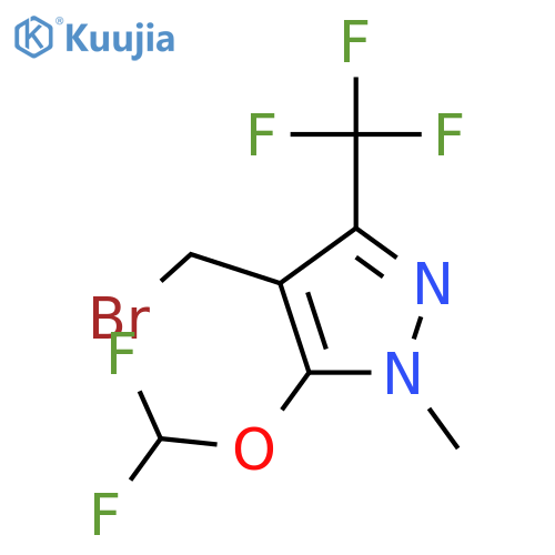 4-(Bromomethyl)-5-(difluoromethoxy)-1-methyl-3-(trifluoromethyl)-1H-pyrazole structure