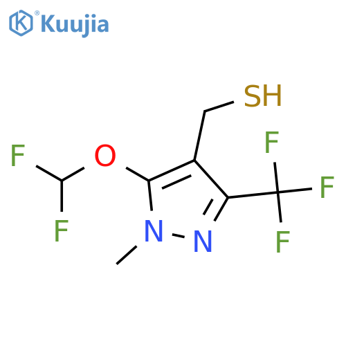 1H-Pyrazole-4-methanethiol,5-(difluoromethoxy)-1-methyl-3-(trifluoromethyl)- structure