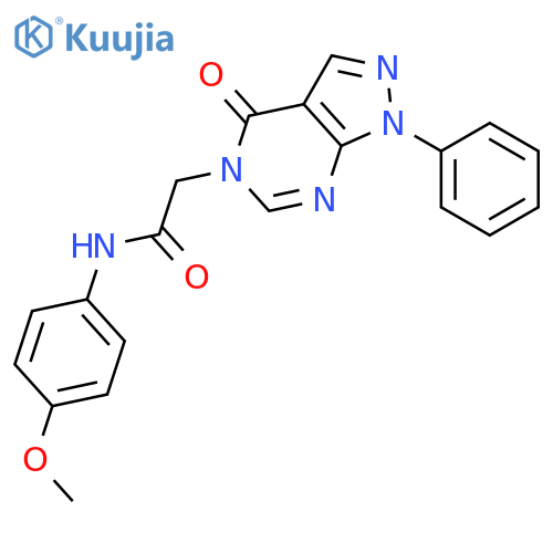N-(4-methoxyphenyl)-2-{4-oxo-1-phenyl-1H,4H,5H-pyrazolo3,4-dpyrimidin-5-yl}acetamide structure