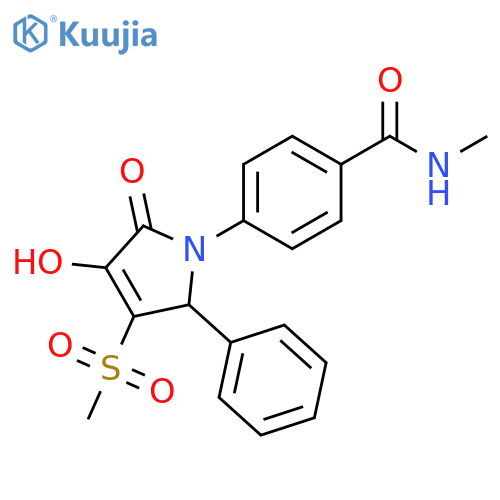 Benzamide,4-[2,5-dihydro-3-hydroxy-4-(methylsulfonyl)-2-oxo-5-phenyl-1H-pyrrol-1-yl]-N-methyl- structure