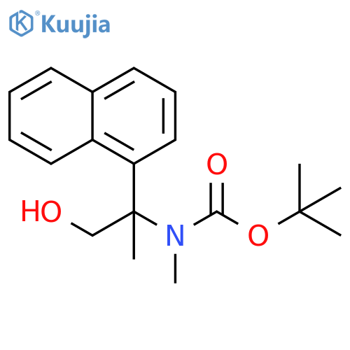 Carbamic acid, [2-hydroxy-1-methyl-1-(1-naphthalenyl)ethyl]methyl-,1,1-dimethylethyl ester structure