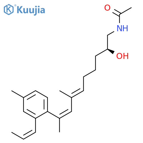 Acetamide,N-[(2S,6E,8Z)-2-hydroxy-7-methyl-9-[4-methyl-2-(1Z)-1-propenylphenyl]-6,8-decadienyl]- structure
