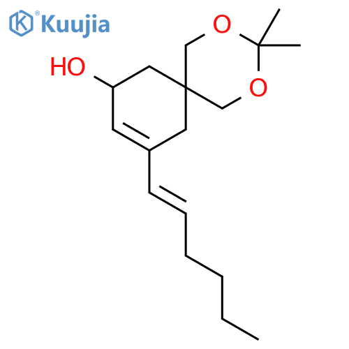 2,4-Dioxaspiro[5.5]undec-9-en-8-ol, 10-(1-hexenyl)-3,3-dimethyl- structure