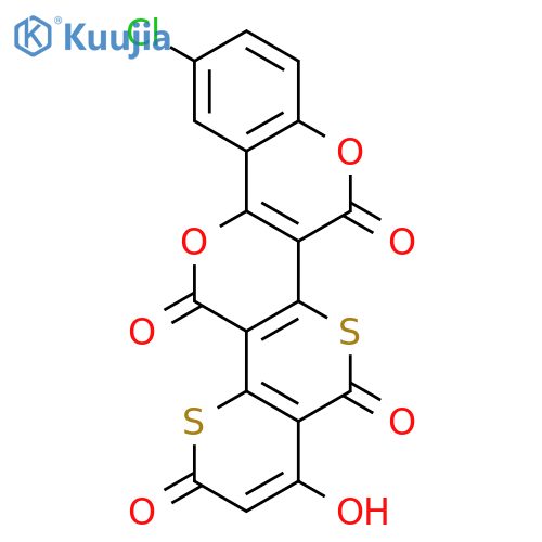 2H,5H,7H,14H-THIOPYRANO[2'',3'':4',5']THIOPYRANO[2',3':4,5]PYRANO[3,2-C][1]BENZOPYRAN-2,5,7,14-TETRONE, 11-CHLORO-4-HYDROXY- structure