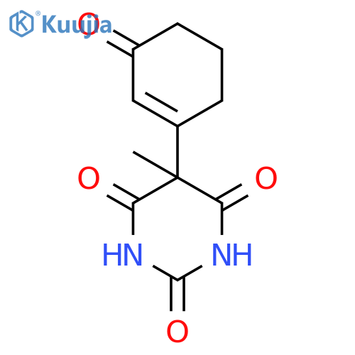 5-methyl-5-(3-oxo-cyclohex-1-enyl)-barbituric acid structure