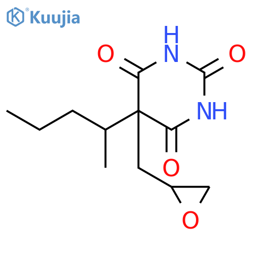 5-(oxiran-2-ylmethyl)-5-(pentan-2-yl)pyrimidine-2,4,6(1H,3H,5H)-trione structure