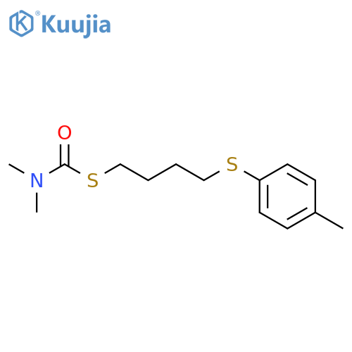 Carbamothioic acid, dimethyl-, S-[4-[(4-methylphenyl)thio]butyl] ester structure
