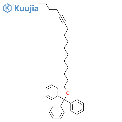 Benzene, 1,1',1''-[(11-hexadecynyloxy)methylidyne]tris- structure