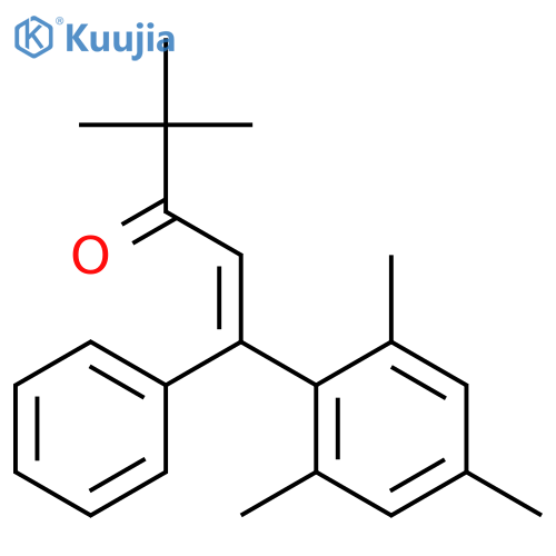 1-Penten-3-one, 4,4-dimethyl-1-phenyl-1-(2,4,6-trimethylphenyl)-, (E)- structure