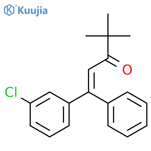 1-Penten-3-one, 1-(3-chlorophenyl)-4,4-dimethyl-1-phenyl-, (E)- structure