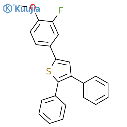 THIOPHENE, 5-(3-FLUORO-4-METHOXYPHENYL)-2,3-DIPHENYL- structure