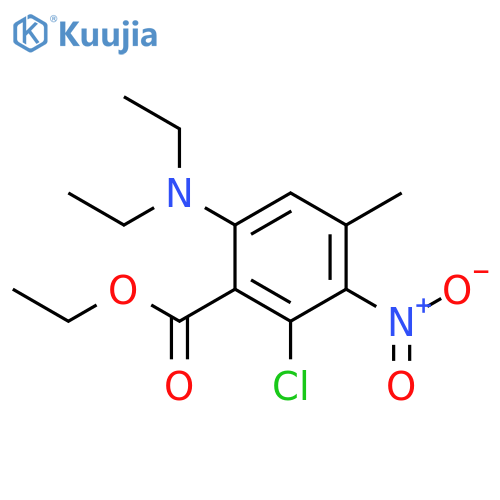 BENZOIC ACID, 2-CHLORO-6-(DIETHYLAMINO)-4-METHYL-3-NITRO-, ETHYL ESTER structure