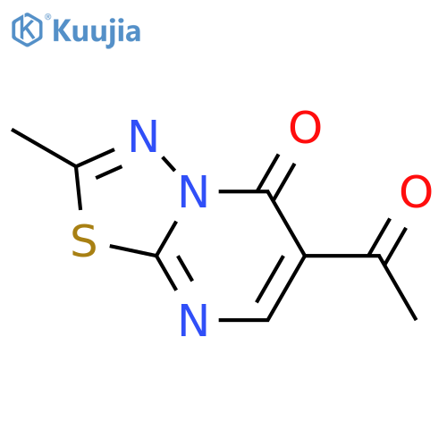 5H-1,3,4-THIADIAZOLO[3,2-A]PYRIMIDIN-5-ONE, 6-ACETYL-2-METHYL- structure