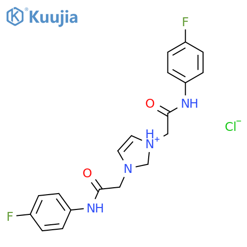 1H-Imidazolium, 1,3-bis[2-[(4-fluorophenyl)amino]-2-oxoethyl]-, chloride structure
