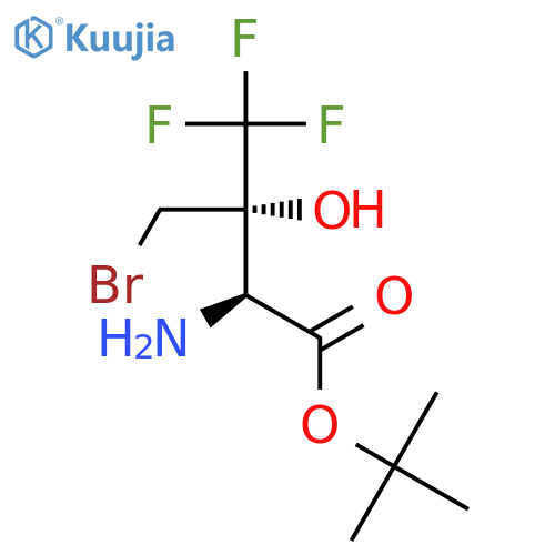 THREONINE, 3-(BROMOMETHYL)-4,4,4-TRIFLUORO-, 1,1-DIMETHYLETHYL ESTER structure