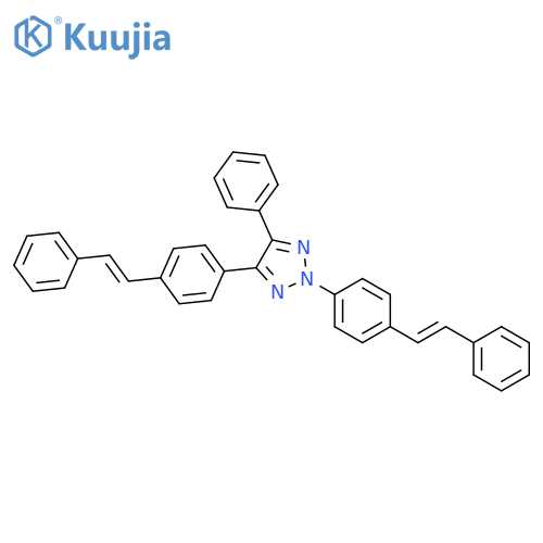 2H-1,2,3-Triazole, 4-phenyl-2,5-bis[4-(2-phenylethenyl)phenyl]- structure