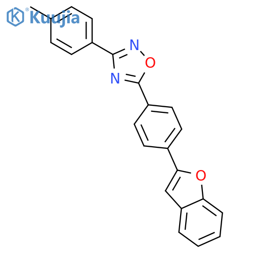 1,2,4-OXADIAZOLE, 5-[4-(2-BENZOFURANYL)PHENYL]-3-(4-METHYLPHENYL)- structure