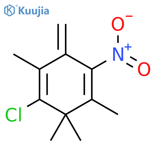 1,4-Cyclohexadiene, 2-chloro-1,3,3,4-tetramethyl-6-methylene-5-nitro- structure