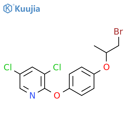 Pyridine, 2-[4-(2-bromo-1-methylethoxy)phenoxy]-3,5-dichloro- structure